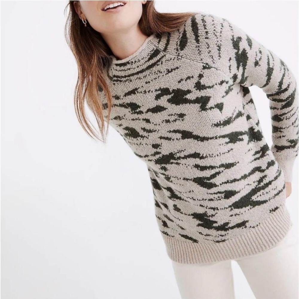 Madewell Thornton Mockneck Alpaca Blend Pullover Sweater Sz XS